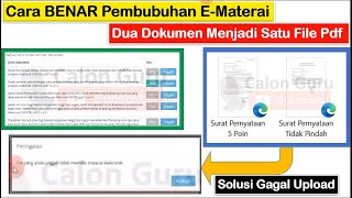 LIVE Cara BENAR Pembubuhan EMaterai pada Dua Dokumen dalam Satu File Pdf Agar Tidak GAGAL Upload [upl. by Pip]