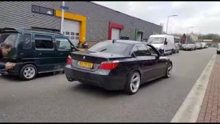 Bmw E60 545i V8 exhaust cutout acceleration [upl. by Aseneg]