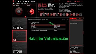 activar habilitar virtualización bios msi amd ryzen fácil paso a paso [upl. by Hnilym]