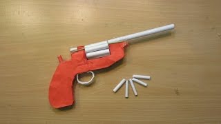 How to make a Paper Revolver that Shoots Paper Bullet Paper Gun [upl. by Polinski722]