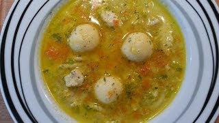 Thermomix TM 31 HühnerNudelSuppe mit Käseklößchen [upl. by Atined]