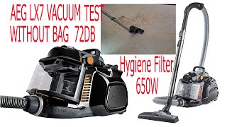 AEG LX7 VACUUM CLEANER 650W 72DB TESTING [upl. by Cash]