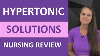 Hypertonic Solution Nursing Examples and IV Fluids NCLEX Review FAST [upl. by Llehcar]