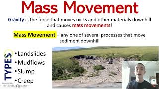 Mass Movements Landslides Mudflows Slump and Creep [upl. by Bertrand398]