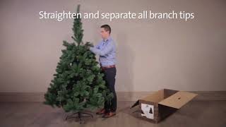 How To Assemble A Hinged Branches Artificial Christmas Tree [upl. by Ingraham685]