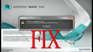 MAYA fatal error attempting to save in temp FIX [upl. by Cheadle695]