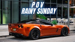 RAINY DAY RAW POWER Corvette C6 Z06 in Action [upl. by Mehs]