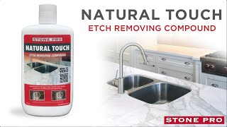 Removing etch marks or water rings on an marble countertop with Natural Touch [upl. by Aliban]