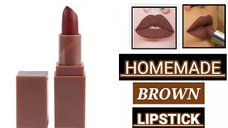 how to make brown lipstick at home with crayons DIY homemade brown lipstick suman chauman [upl. by Ahsile]