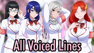 All Student Council Voice Lines  Yandere Simulator Demo [upl. by Neneek]