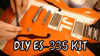 How To Build A DoItYourselfDIY Kit 59 Gibson ES335 [upl. by Esihcoc]