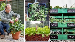 Clever Ways to Grow in Small Spaces Container Vegetable Gardening for Beginners [upl. by Alit]