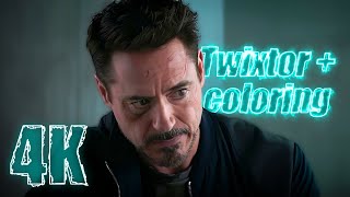 Tony Stark in Captain America Civil War 4K Twixtor Scenepack with Coloring for edits MEGA Part 22 [upl. by Levitan]