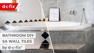 How to apply dcfix® selfadhesive Wall Tiles  Bathroom Makeover [upl. by Adekram]