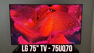 LG 75quot UHD WebOS TV 2022 Model  75UQ70  Unboxing Setup amp Overview [upl. by Olzsal]