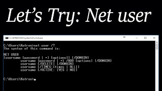 Lets try Net user command [upl. by Bogey]