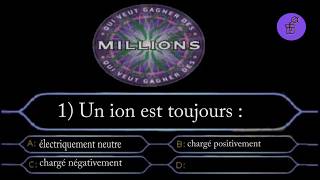 Les ions  quiz révisions [upl. by Nonrev]