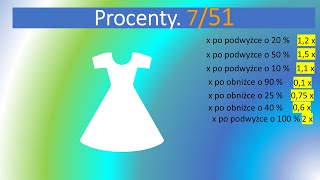 7str51 Cenę sukni ślubnej obniżono o p O ile procent należałoby podnieść nową cenę aby suknia [upl. by Sullivan]