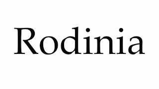 How to Pronounce Rodinia [upl. by Maddocks438]