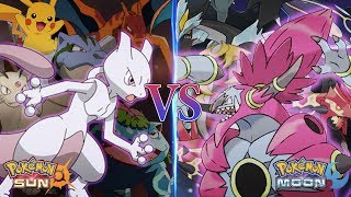 Pokemon Sun and Moon Mewtwo Vs Hoopa Unbound Pokemon Movie [upl. by Rickert284]