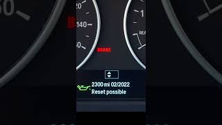 BMW Oil Service Light Reset [upl. by Adnamor]