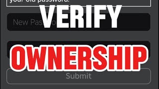 Roblox  How to verify Ownership 2024 [upl. by Amehr]