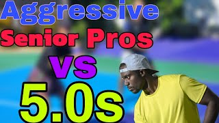 I played Against Two Aggressive Senior Pros Pickleball Mens Doubles [upl. by Elmore129]