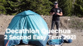 Decathlon Quechua 2 Second Easy Fresh and Black Tent Review  New 2021 [upl. by Dowdell]