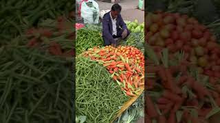 Sunday bazaar 🛍️🥒🍆🍅🌶️vegetable market 🤗 music love songviralvideo [upl. by Akeem675]