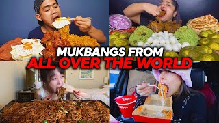 Mukbangers from ALL OVER THE WORLD [upl. by Nwahsiek]