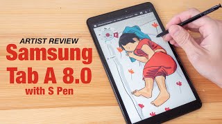 Artist Review Samsung Tab A 80 with S Pen 2019 [upl. by Eemiaj]