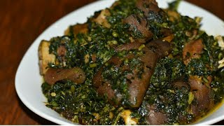 How to cook Edikang Ikong soup Calabar style Nigerian food [upl. by Aciretehs712]