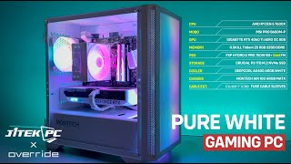 White AM5 Build Ryzen 5 7600X  RTX 4060 Ti Aero OC  GSkill Trident Z5 32GB  Montech Air 100 ARGB [upl. by Gala]