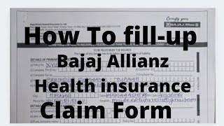 How to fill up Bajaj Allianz Health insurance claim form Call8689818111 [upl. by Yer477]