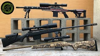 308 vs 65 Creedmoor vs 338 Lapua vs Concrete Blocks [upl. by Zerelda989]