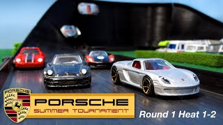 2019 Porsche Tournament Round 1 Group 12  Diecast Car Racing [upl. by Hillegass]