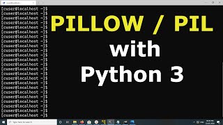 How to Install PILLOW  PIL on Python 3 [upl. by Rossner189]