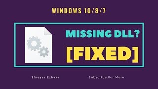 Missing DLL files on Windows 1087 Easy Fix [upl. by Chi]