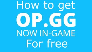 ENG HOW TO DOWNLOAD OVERWOLF OPGG [upl. by Selie]