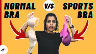 Sports Bra Vs Normal Bra  How To Choose Correct Sports Bra [upl. by Courtney]