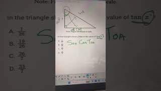 Digital SAT Find Tangent Ratio in Right Triangles maths satmathprep satsubject  trigonometry [upl. by Bergman]