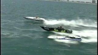 Small boat jumps BIG WAVE Pantera Boats Offshore Race [upl. by Sublett]