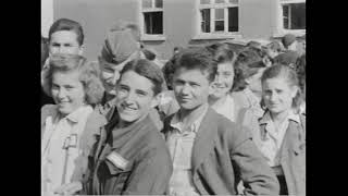 Orphans of BuchenwaldExPrisoners Coming HomeAir Views HQ and Camps 1945 [upl. by Atteloiv]