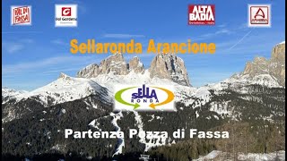 From Val di Fassa to Sellaronda Tour ArancioOrangeOrario GoProHero12 DolomitiSuperski 2024 Relive [upl. by Novahc710]