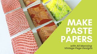 How To Make Paste Papers [upl. by Anwahsiek]