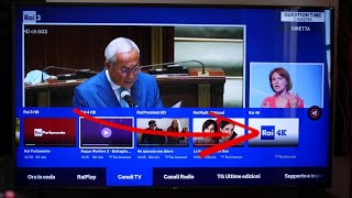 Come vedere RAI 4K da Internet su Smart TV senza il satellitare di Tivùsat [upl. by Anilemrac]