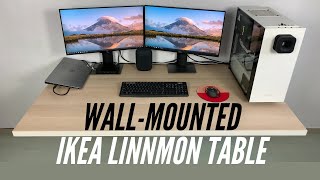 How to build a wall mounted table ft Ikea Linnmon Table [upl. by Cicily]