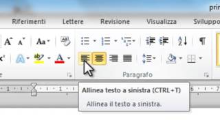 Allineamento del testo  Microsoft Word [upl. by Eisdnyl221]