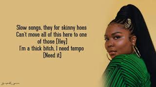 Lizzo Missy Elliott  Tempo Lyrics [upl. by Airel]