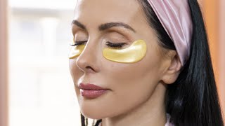 How to Apply Gold Collagen Eye Mask  KNESKO Skin [upl. by Malvin]